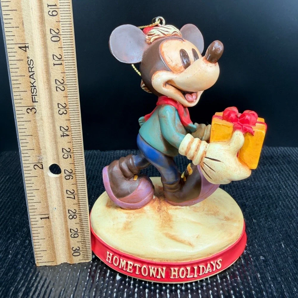 Disney Mickey Mouse Hometown Holidays Disneyland Figurine Ornament Vintage NoBox